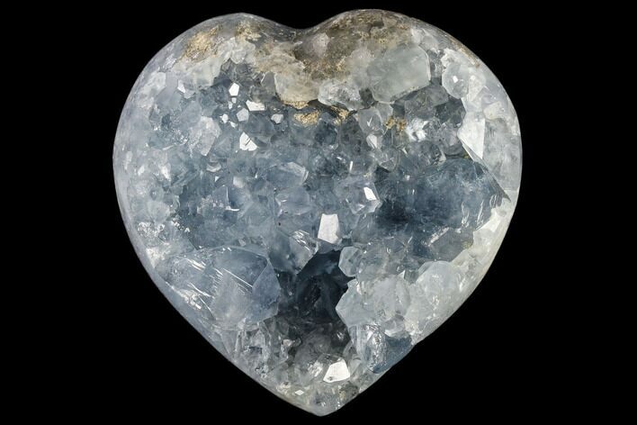 Crystal Filled Celestine (Celestite) Heart Geode - Madagascar #117330